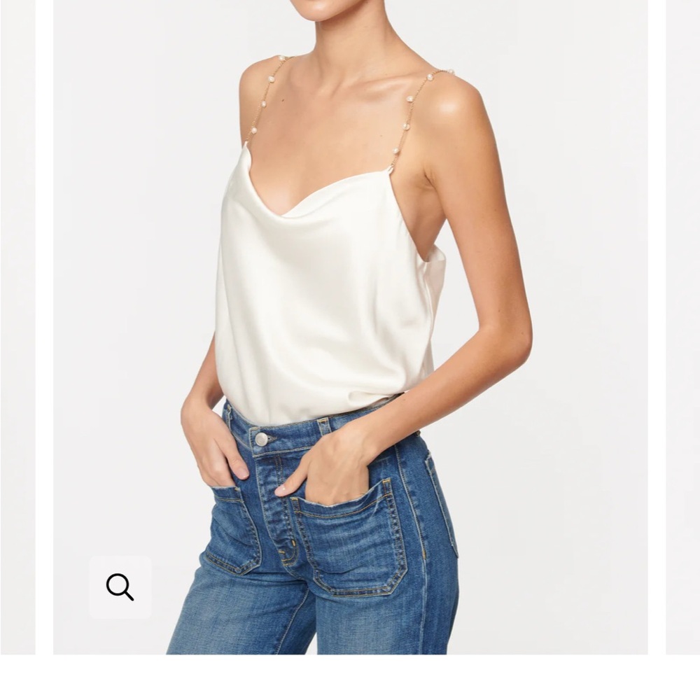 NWT White Silk Cami Top